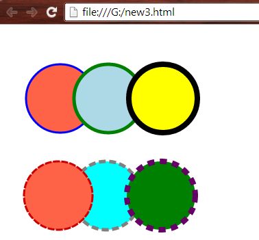 Circles with half overlapping
